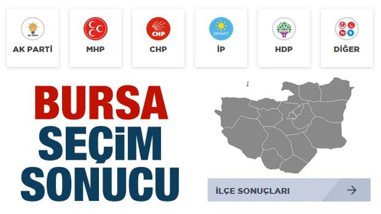 BURSA yerel seçim sonuçları! Bursa'da AK Parti mi CHP mi kazandı?