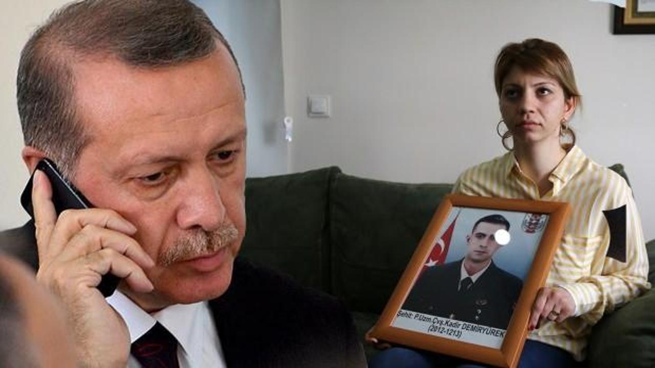 CHP'li adayın tepki gösterdiği şehit eşine Başkan Erdoğan'dan destek