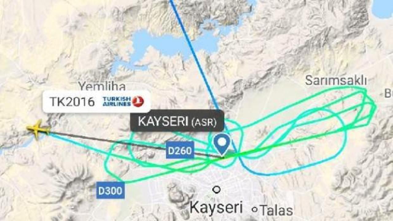 Kayseri'ye inemeyen yolcu uçağı Ankara'ya indi