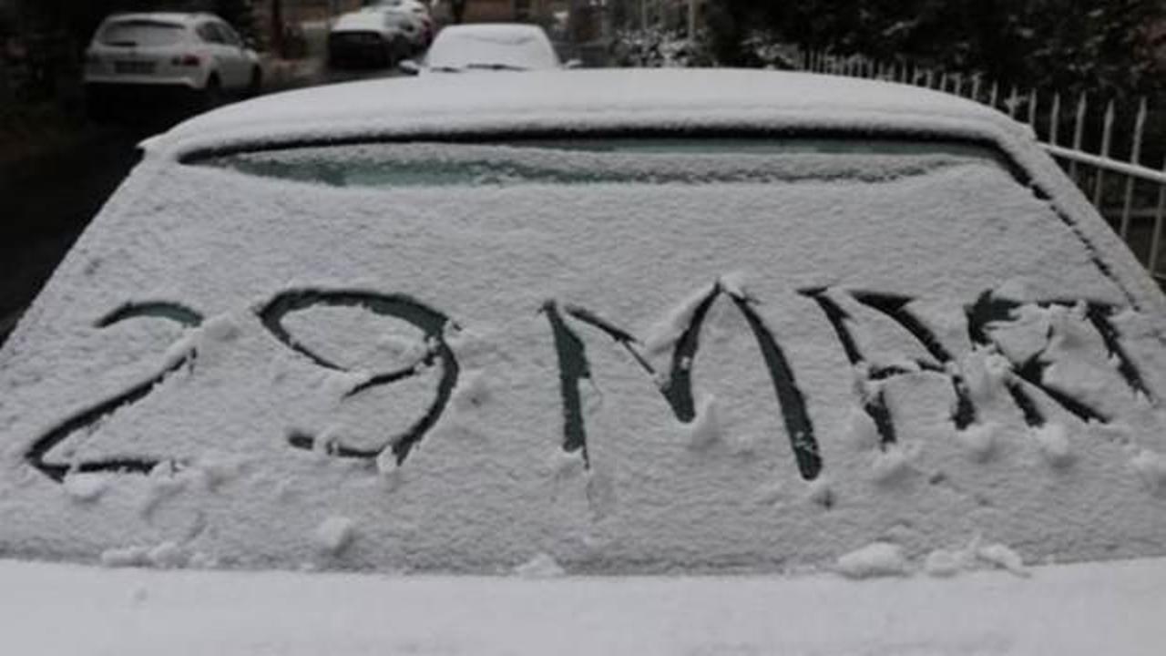 Nevşehir'de Mart ayında yağan kar şaşırttı