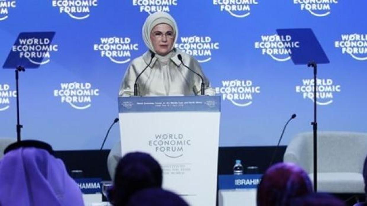 Emine Erdoğan, Dünya Ekonomik Forumunda 'Sıfır Atık'ı anlattı