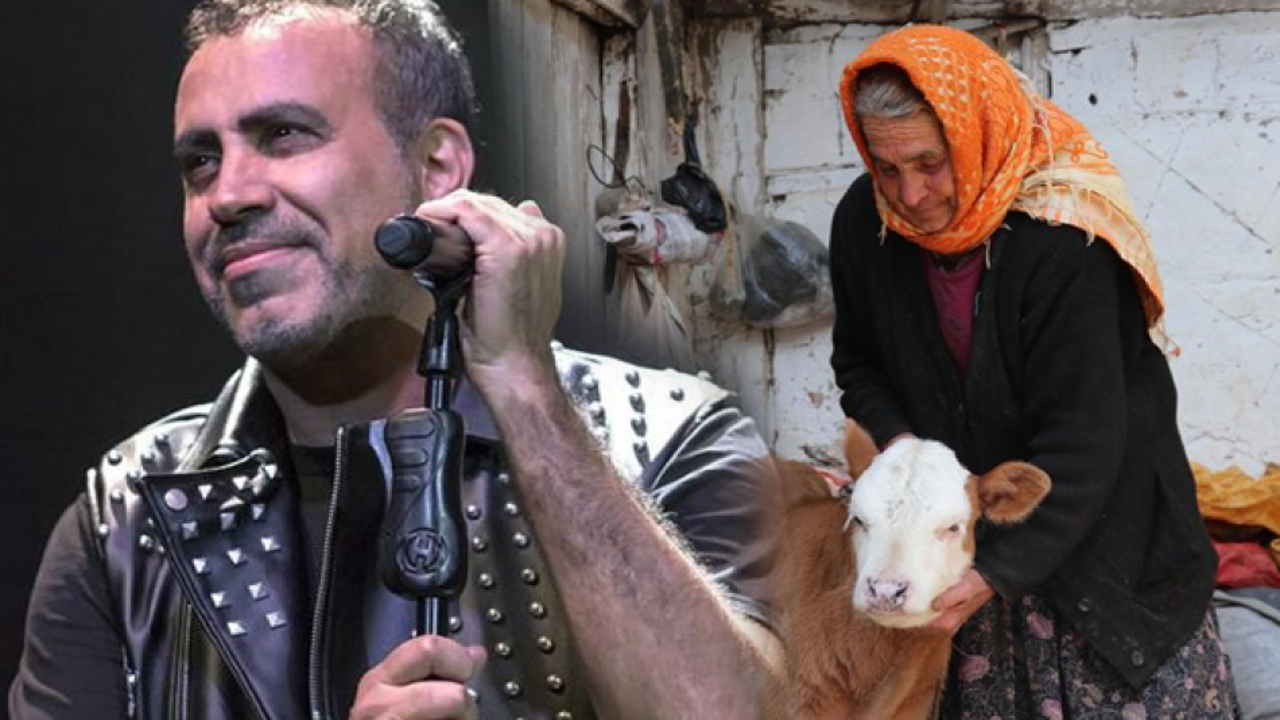 Haluk Levent'ten ineği uçuruma düşen teyzeye yardım eli uzandı!