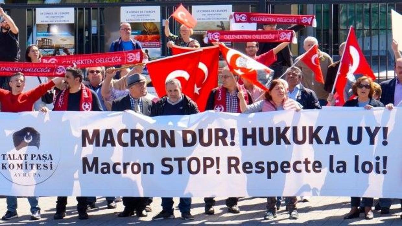 Macron'un 24 Nisan kararına tepki! AİHM önünde toplandılar