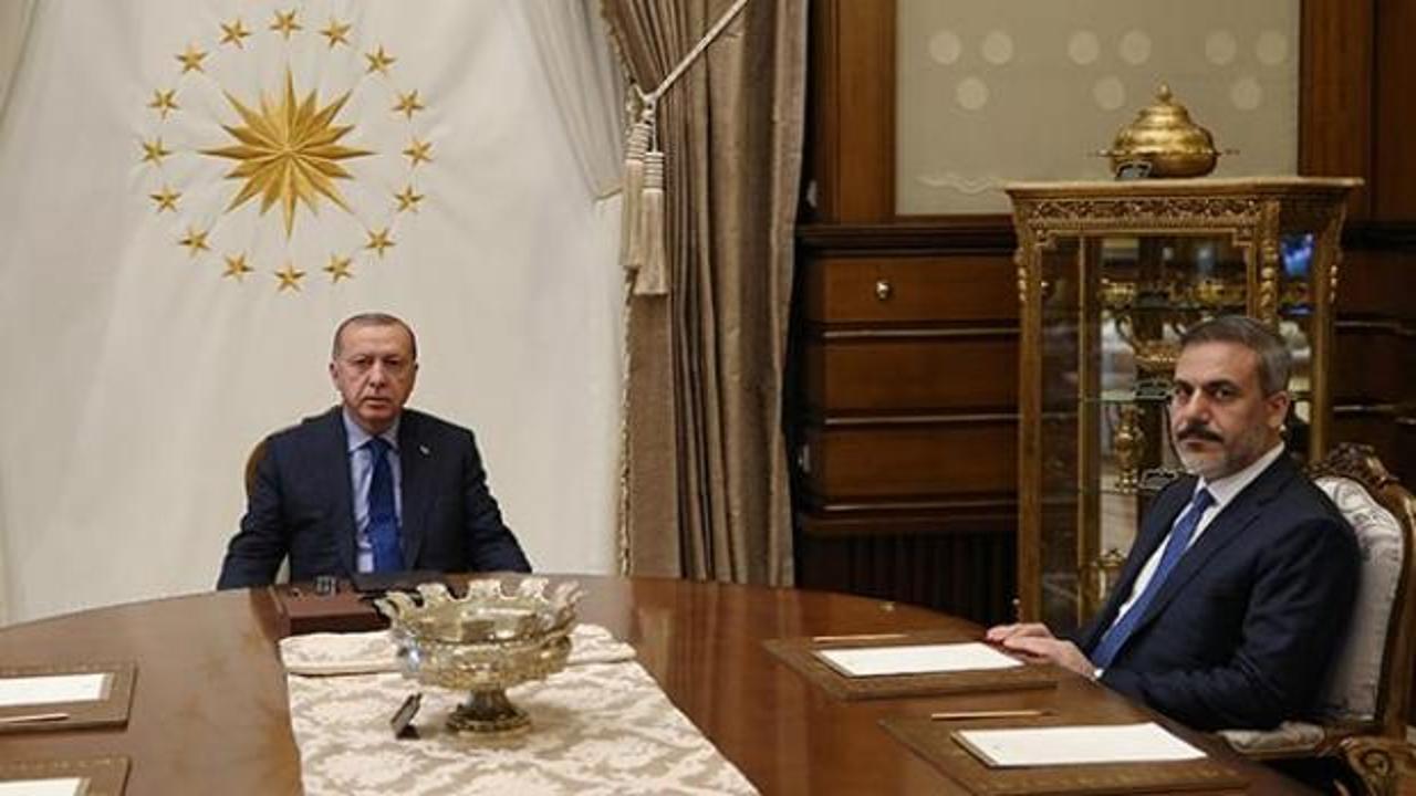 Başkan Erdoğan, Hakan Fidan'ı kabul etti!