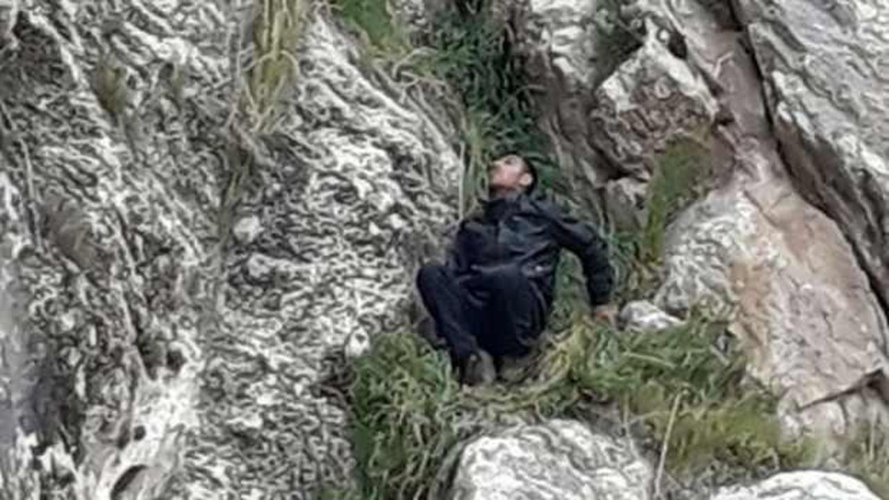 Kalede mahsur kaldı! 2,5 saat sonra kurtarıldı