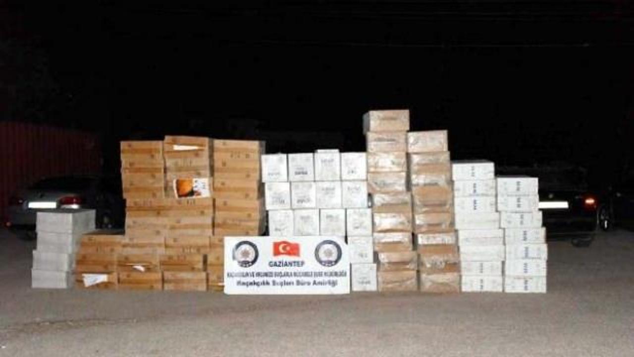 Gaziantep'te 65 bin 300 paket kaçak sigara ele geçirildi