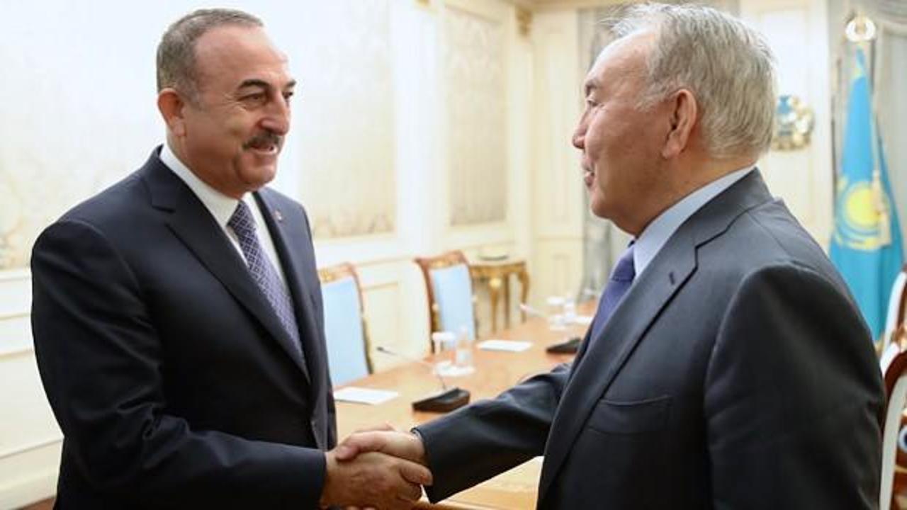 Çavuşoğlu Nazarbayev ile görüştü