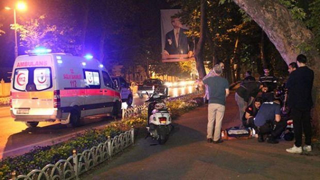 Beşiktaş'ta motosiklet kazası: 2 yaralı