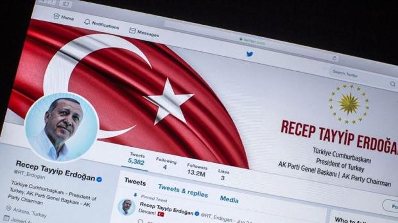 Başkan Erdoğan Twitter hesabından paylaştı!