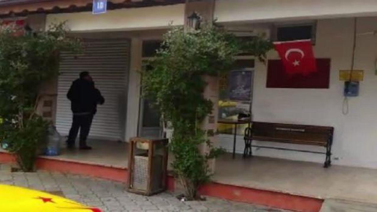 Taksi durağındaki Türk bayrağını yakan şüpheli yakalandı