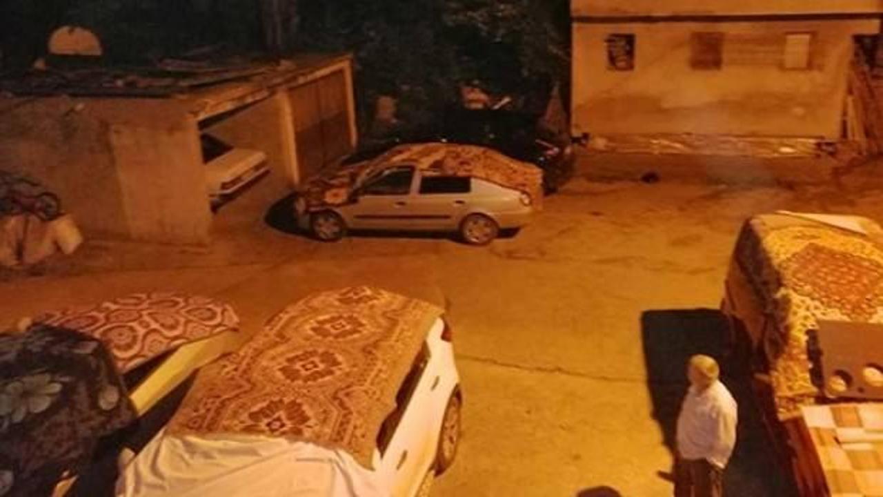 Dolu uyarısından sonra hemen harekete ge&ccedil;tiler!