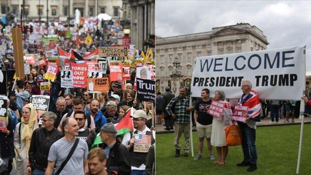 Trump  protestocularını değil destekçilerini 'kalabalık' buldu!