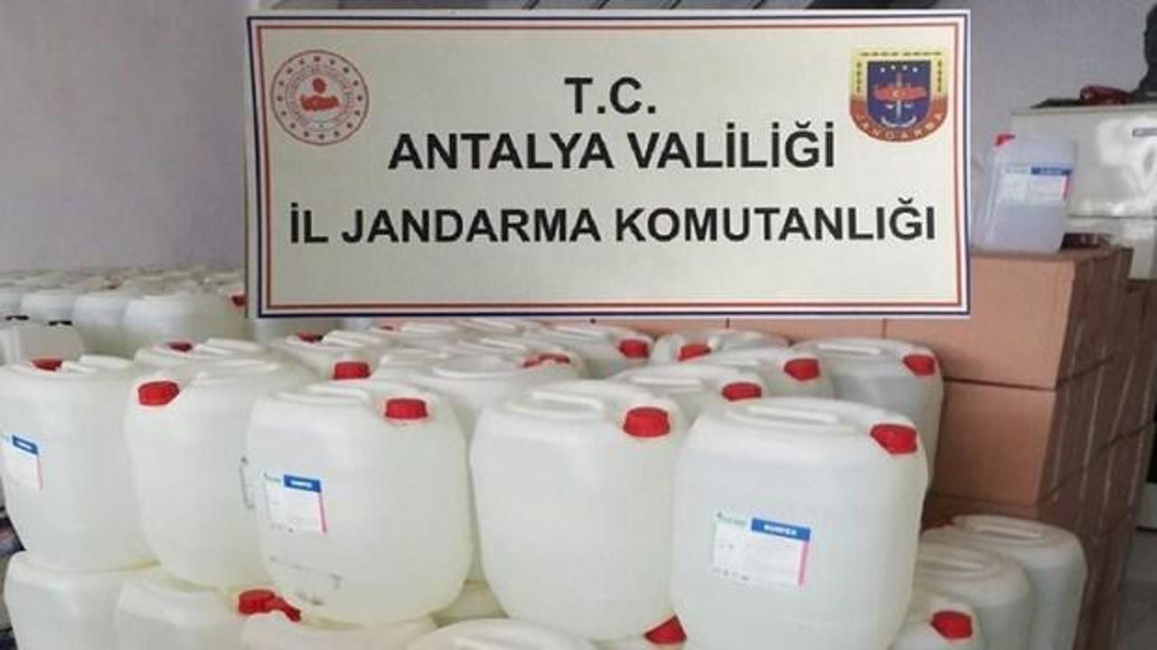Antalya'da 7 ton etil alkol ele geçirildi