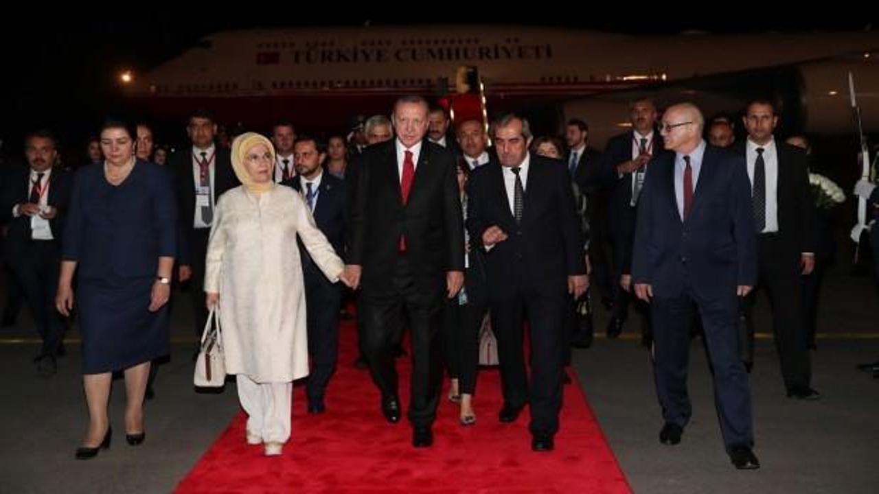 Cumhurbaşkanı Erdoğan Tacikistan'da!
