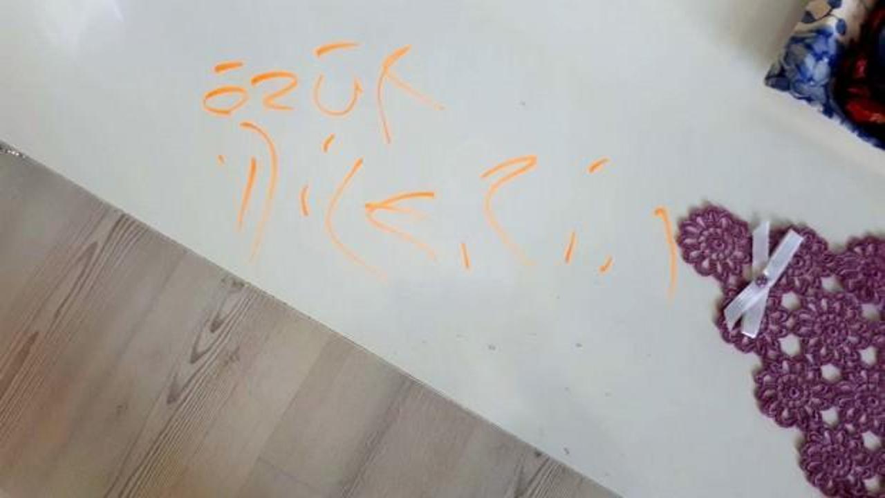 Hırsızdan özür yazısı