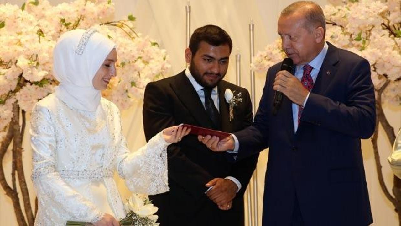 Başkan Erdoğan nikah şahitliği yaptı