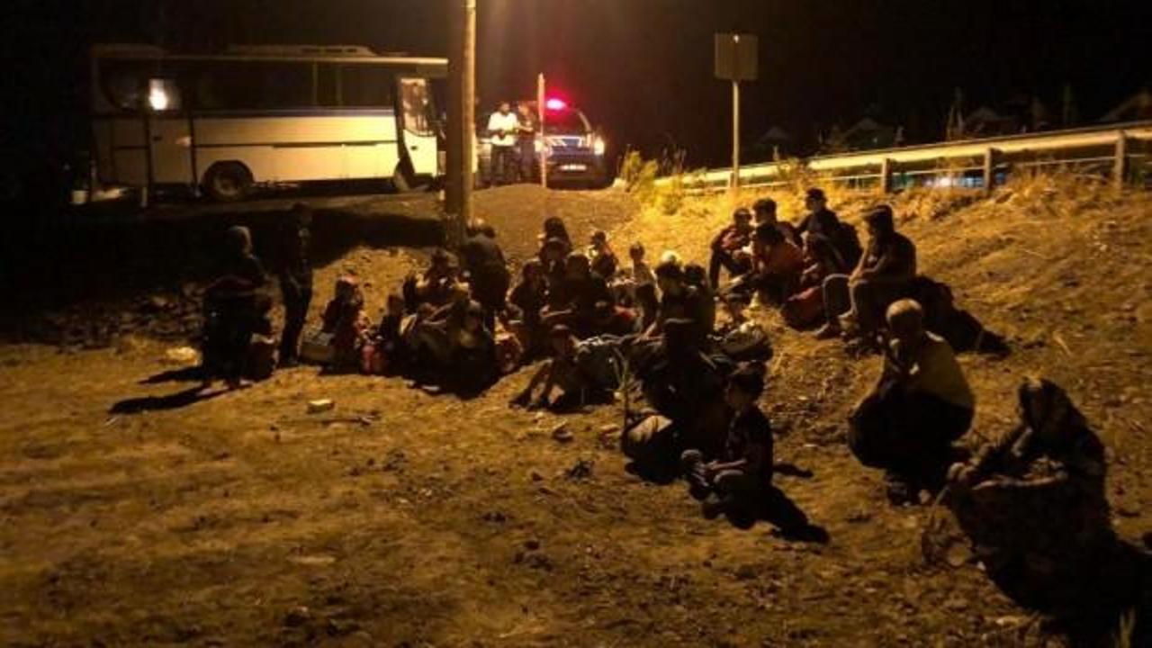 Ayvalık'ta 99 göçmen yakalandı
