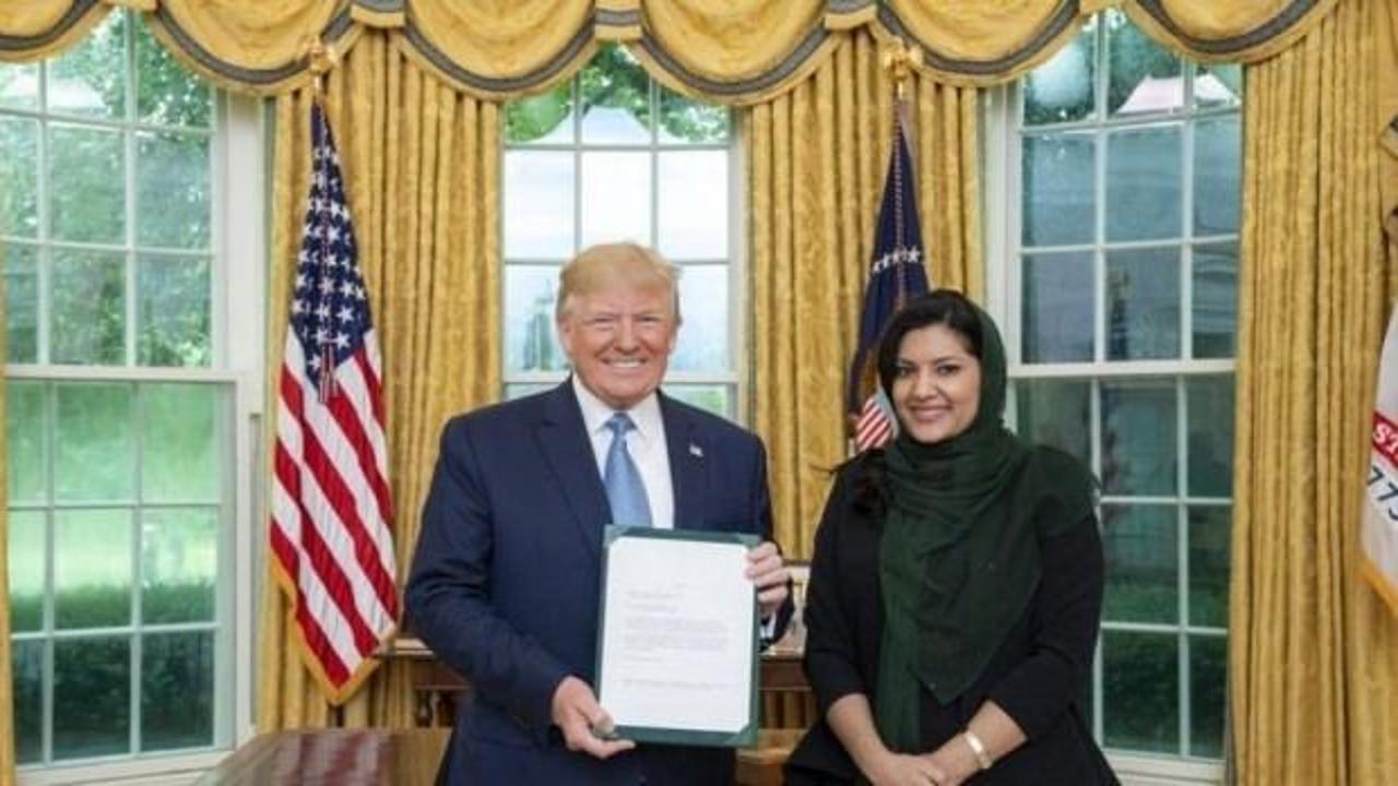Trump, Suudi Arabistan'ın ilk kadın büyükelçisini kabul etti!