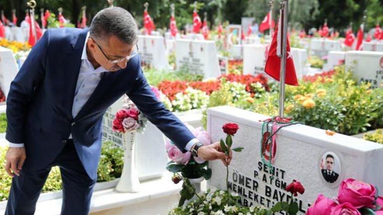 Fuat Oktay, Edirnekapı Şehitliği'ni ziyaret etti