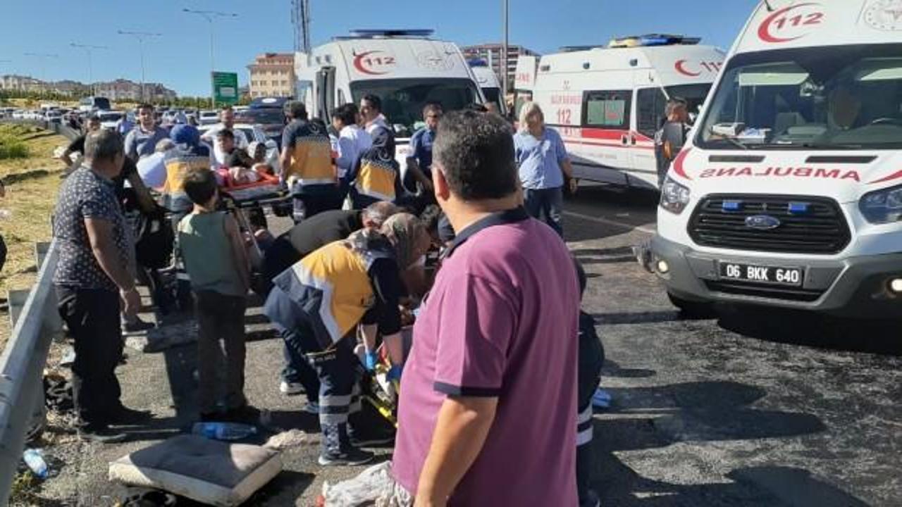 Ankara Çevre Yolu'nda kaza: 16 yaralı
