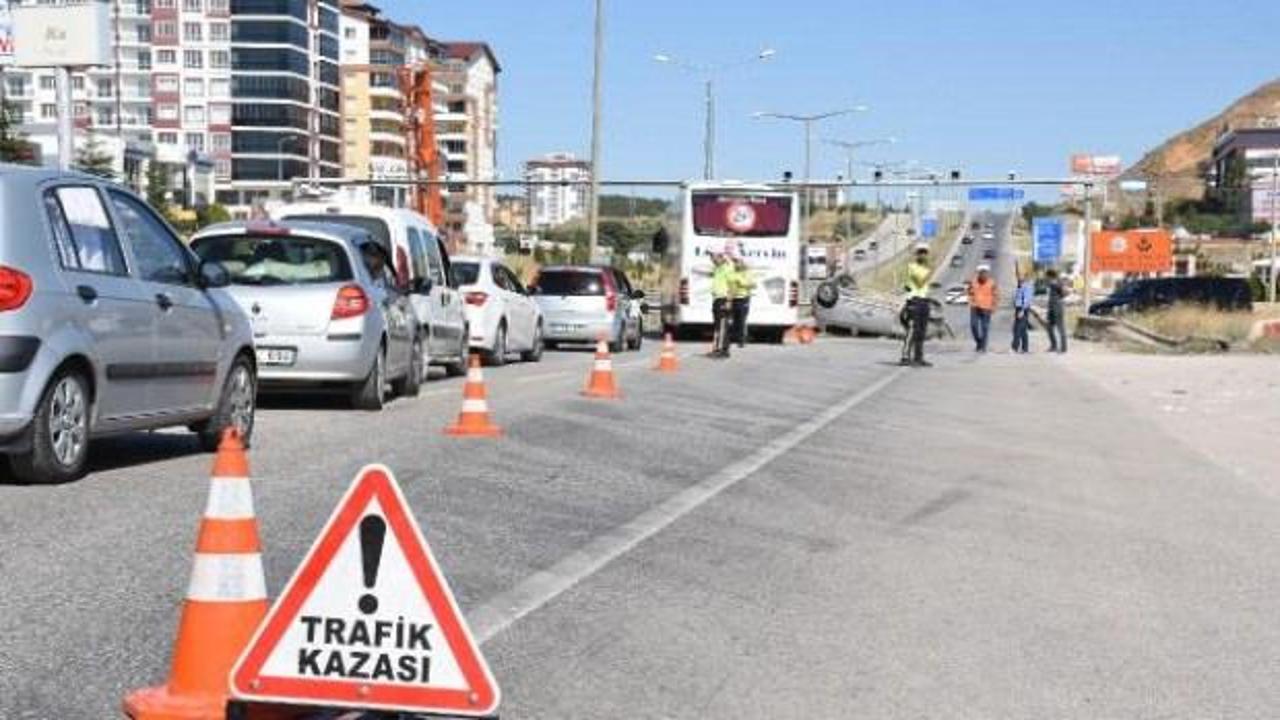 Kırıkkale'de zincirleme kaza: 1 yaralı