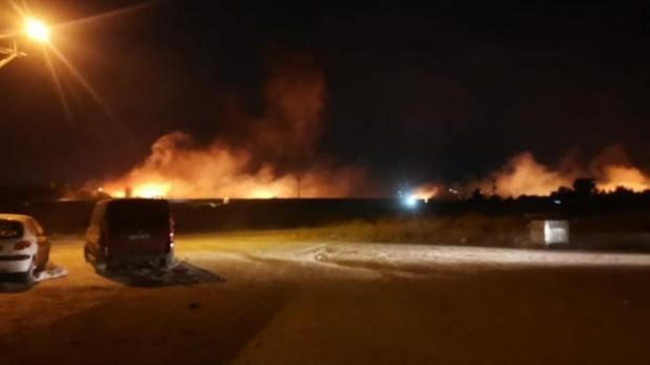 Nusaybin'de eski gümrük kapısında yangın