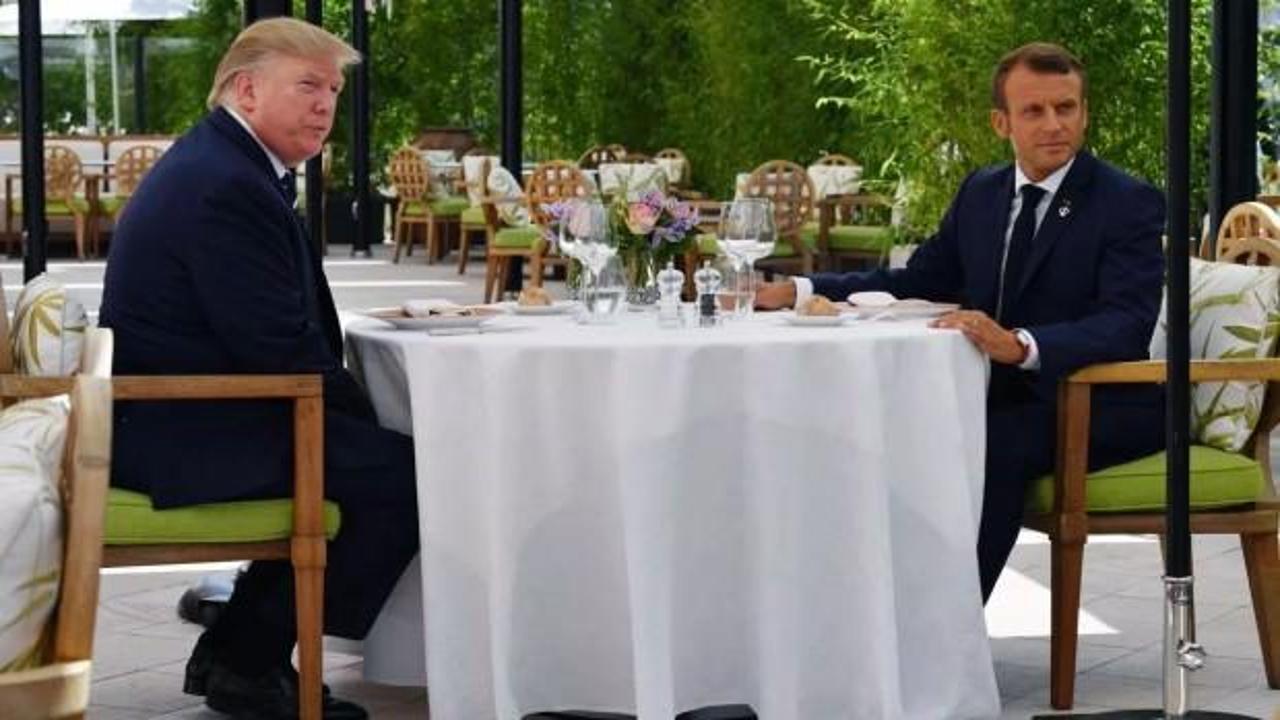 Türkiye'yi de ilgilendiriyor! Trump ve Macron'dan baş başa görüşme