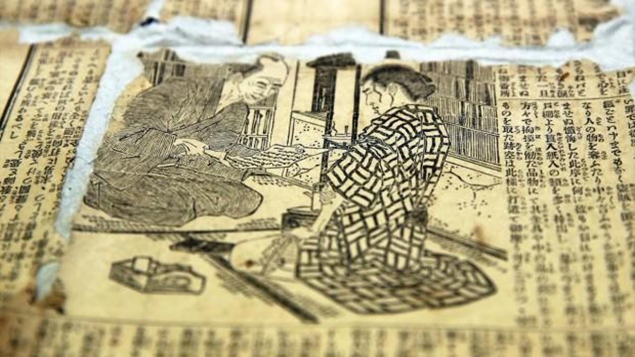 132 yıllık Japon gazete kupürleri onarıldı