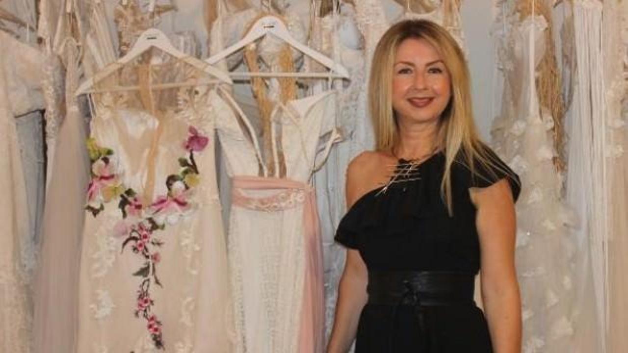 Doğal malzemelerle gelinlik tasarlıyor