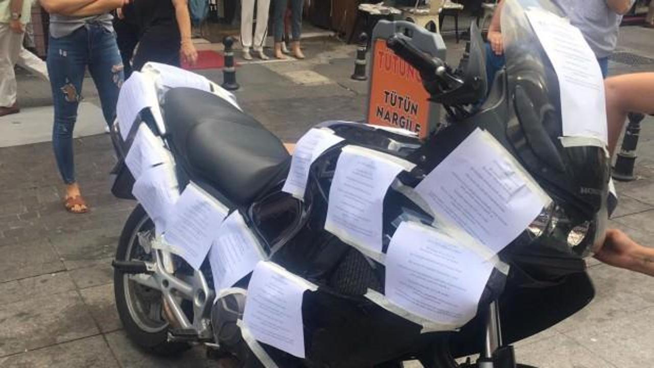 Motosiklet s&uuml;r&uuml;c&uuml;s&uuml; esnafı bezdirince...&Ouml;yle bir şey yaptılar ki!