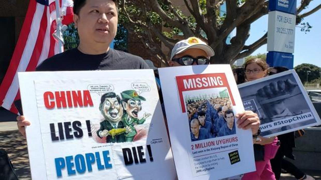 ABD'de Çin'in Doğu Türkistan'daki zulmü protesto edildi!