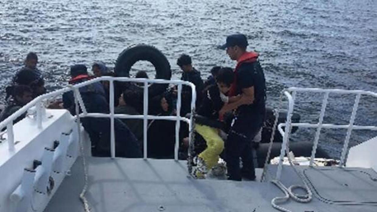 Enez açıklarında 50 kaçak göçmen yakalandı
