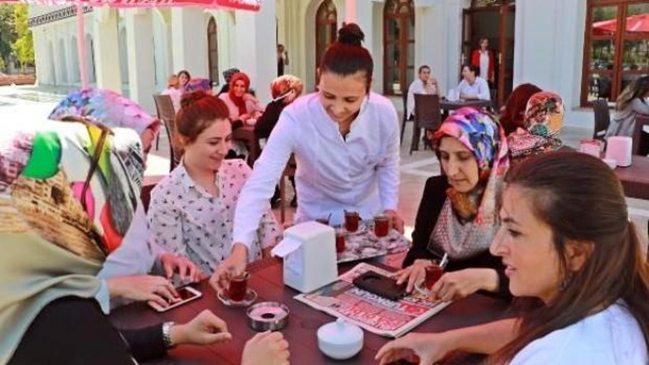 Amasya'da kadınlara özel çayevi
