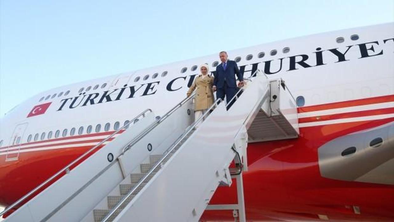 Cumhurbaşkanı Erdoğan'ın uçağı New York'a indi!