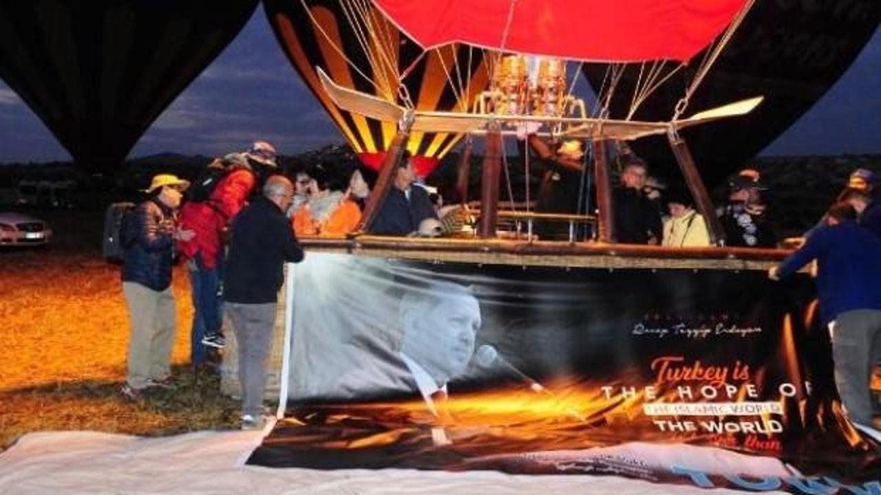 Erdoğan'ın BM'deki s&ouml;zleri, Kapadokya semalarında