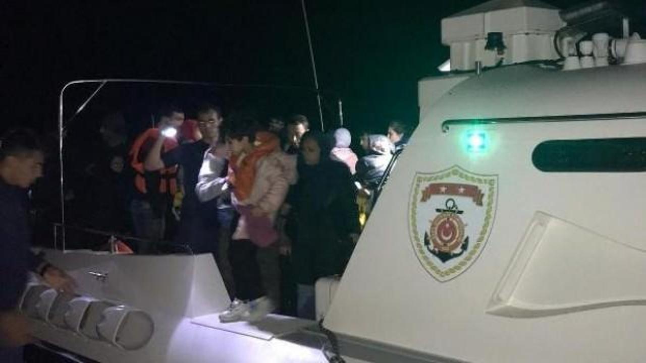 Edirne'de lastik botta 48 kaçak göçmen yakalandı