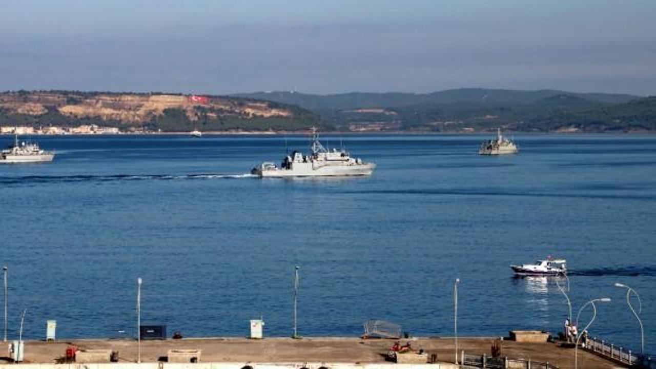 NATO gemileri Çanakkale'de