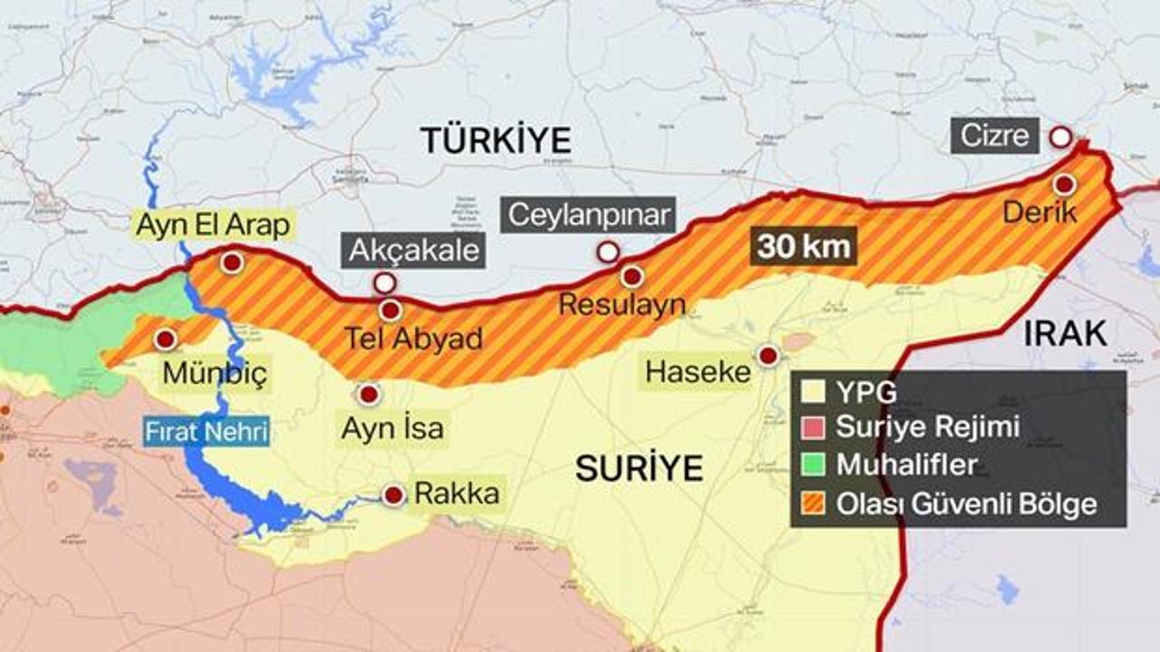 Türkiye'nin Suriye operasyonunda ilk hedefi: Sınırdaki 120 km'lik hat...