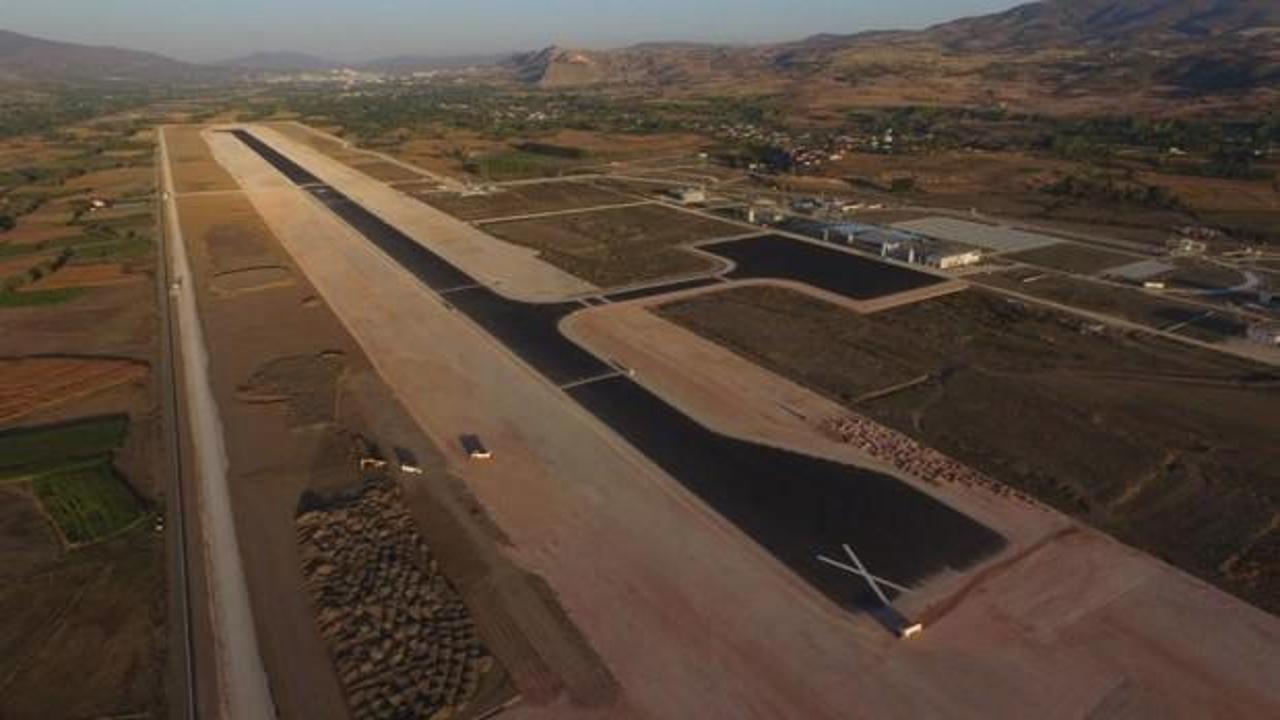 Tokat'ta, yeni havaalanının yüzde 65'lik kısmı tamamlandı