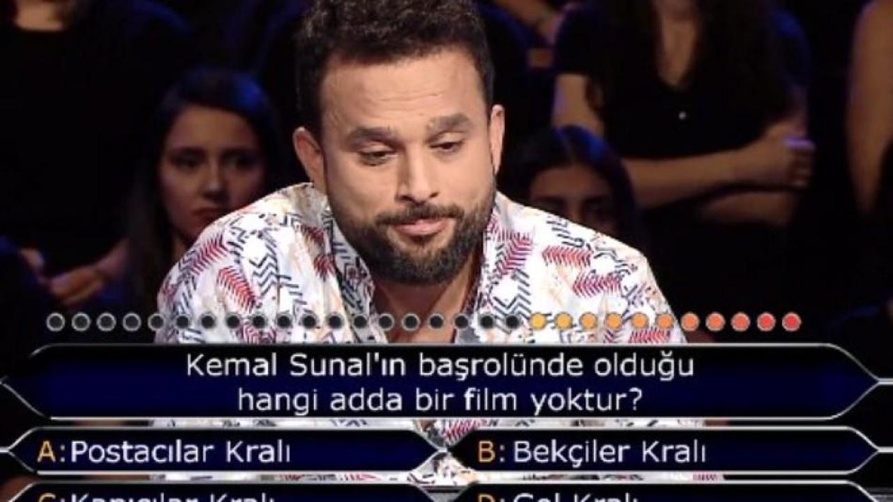 Yarışmacının cevabı herkesi &ccedil;ıldırttı! Kim Milyoner Olmak İster'e damga vuran Kemal Sunal sorusu