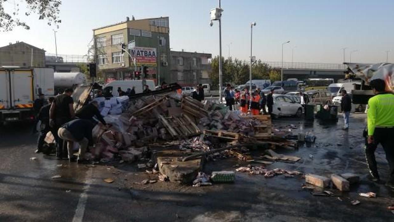 Başakşehir'de freni boşalan kamyon dehşet saçtı