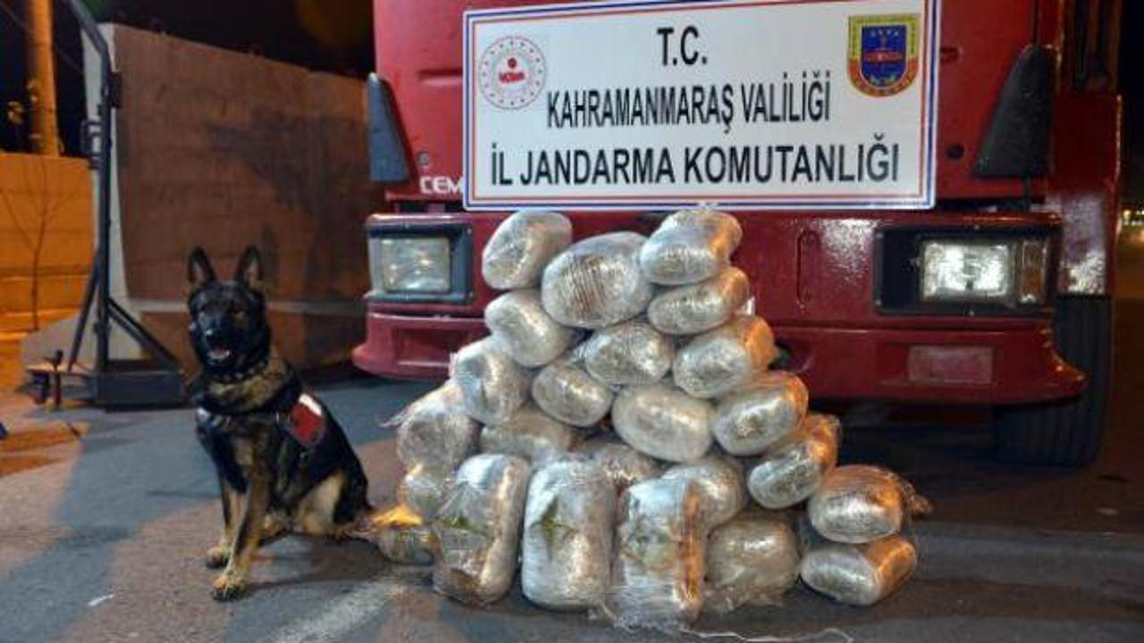 Kahramanmaraş'ta 47 kilo 'esrar' ele geçirildi