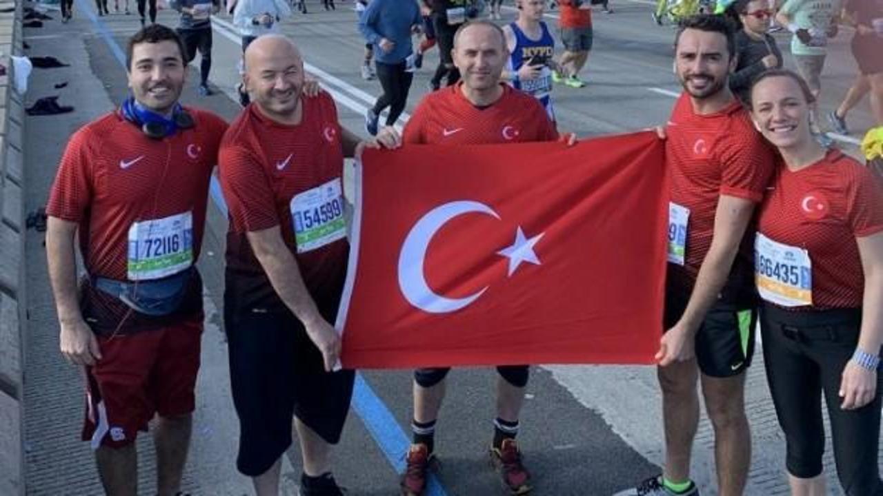 New York Maratonu'nda Türk bayrağı dalgalandı