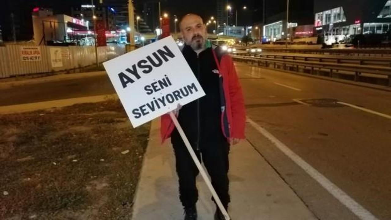 Eşiyle barışabilmek için İstanbul'dan Ankara'ya yürüyor