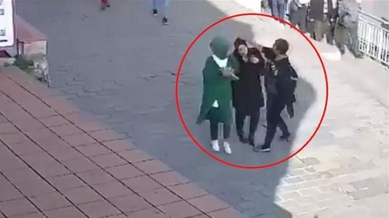 Karaköy'de başörtülü kıza saldıran kadın komşularına kan kusturmuş