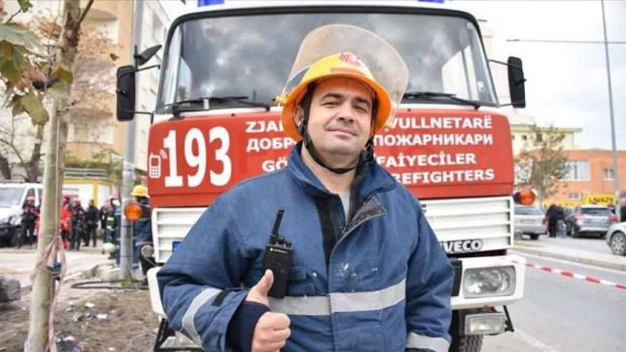Türk asıllı gönüllü itfaiyeci Arnavutluk'un yardımına koştu