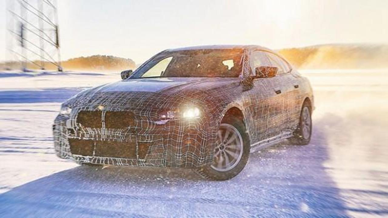 Elektrikli BMW i4 kış testlerinde