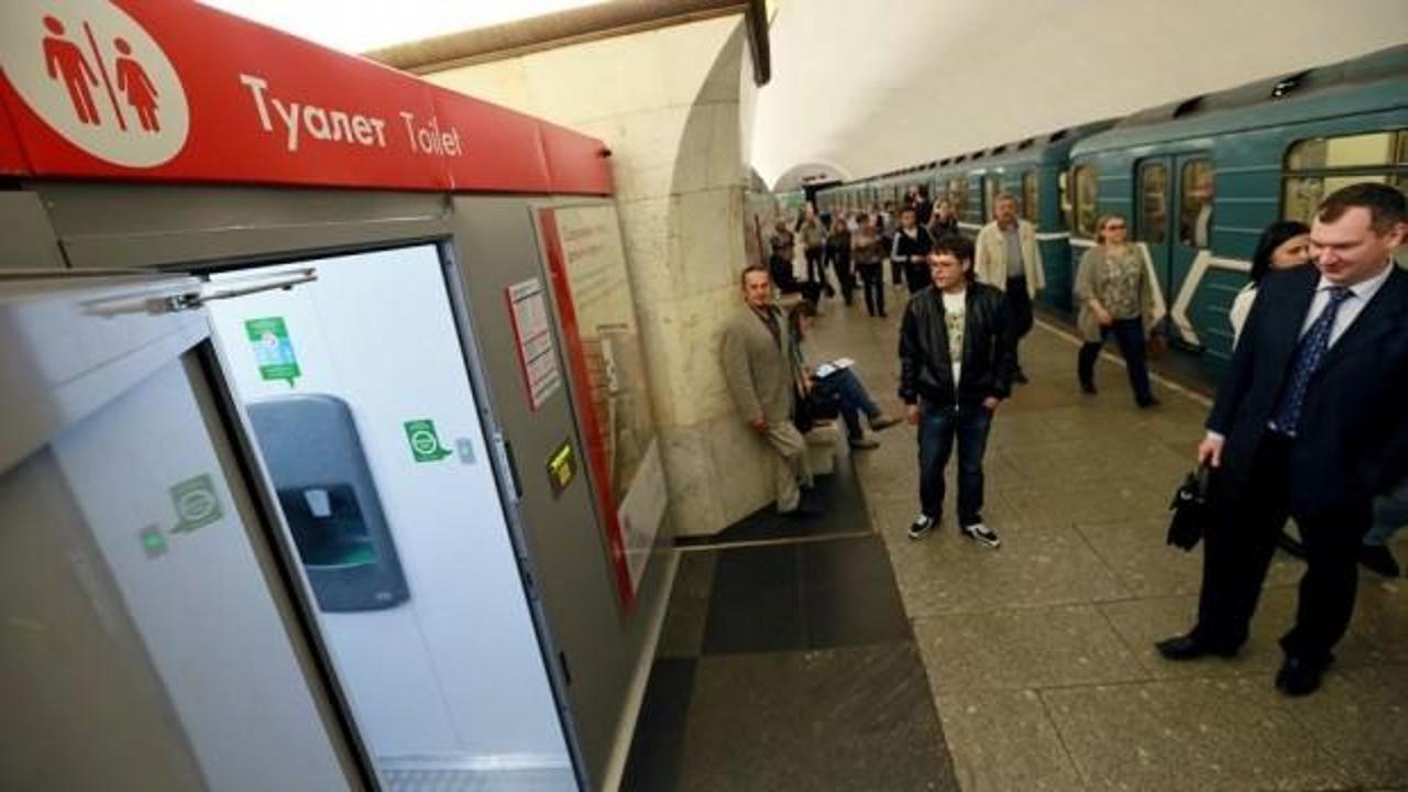 Rusya'da metrodaki tuvaletlere kamera takıldı