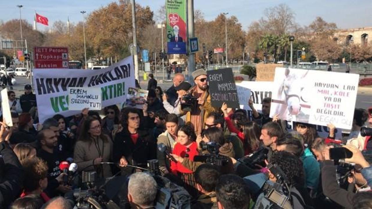 İBB önünde protesto: İmamoğlu sözünü tut
