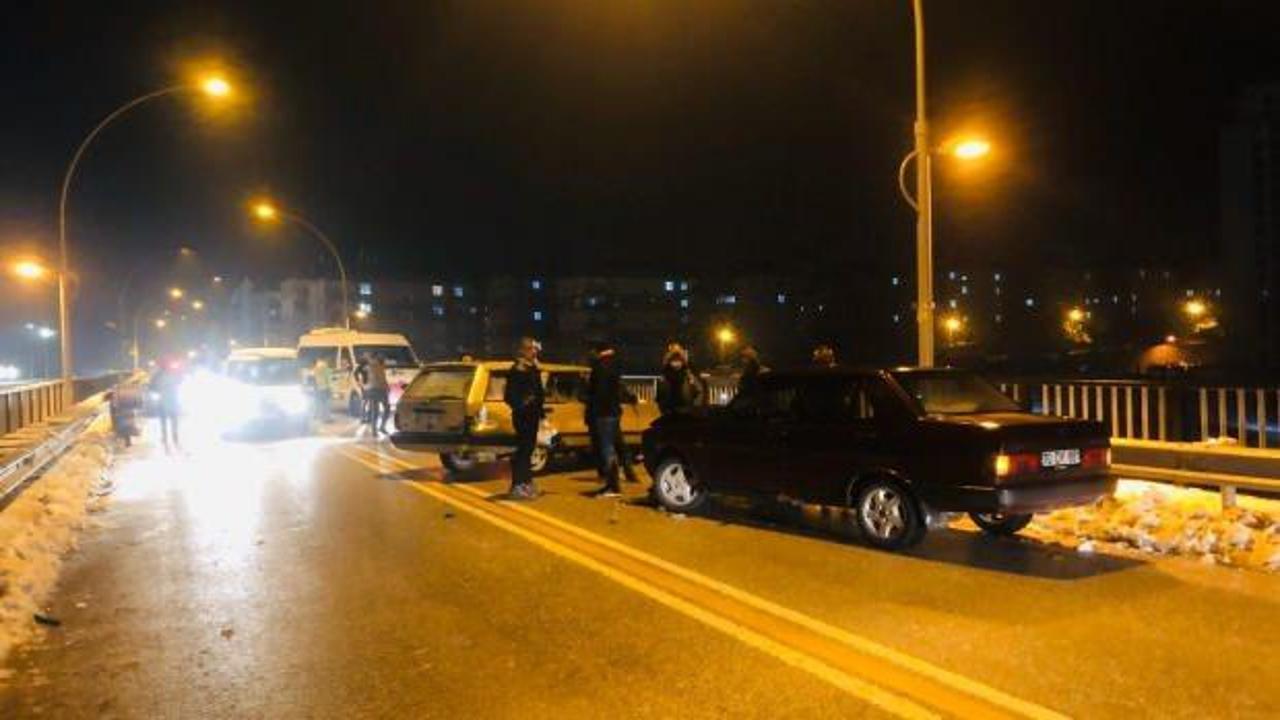 Karaman'da 7 araç birbirine girdi